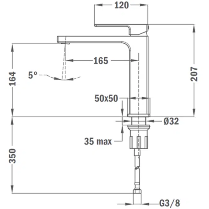 SOLLER washbasin mixer (L size)