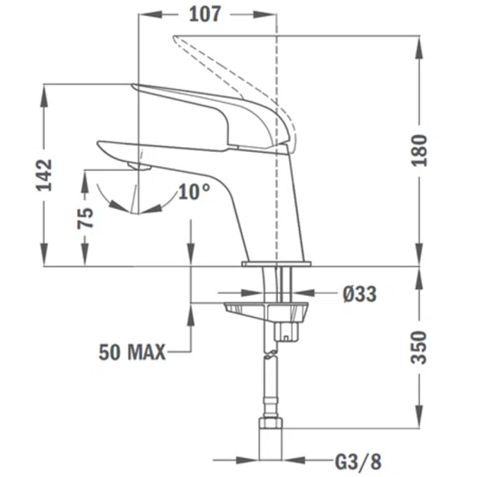 ITACA washbasin mixer (S size)