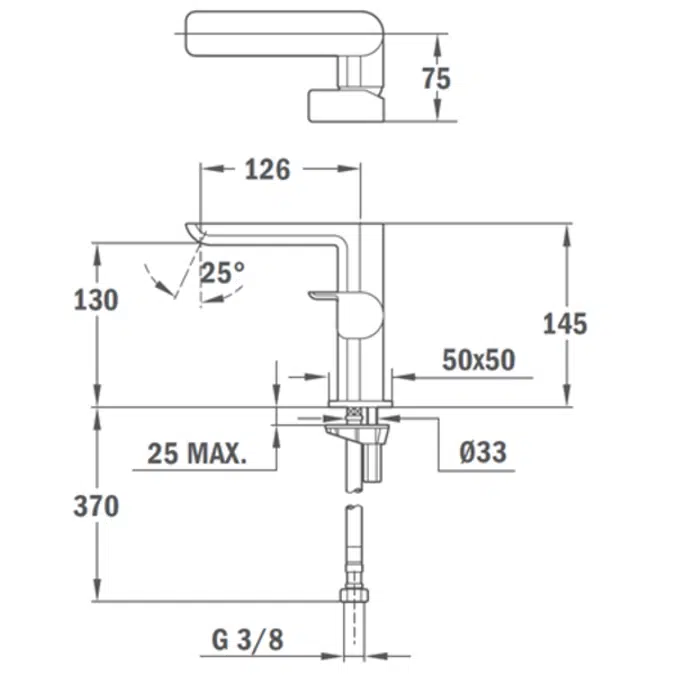 FORMENTERA cascade washbasin mixer