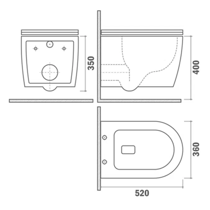 MANACOR wall hung WC