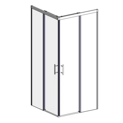 Image for MANACOR shower enclosure 1 fixed panel + 1 sliding door of 6mm