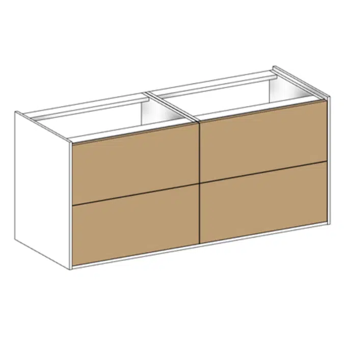 SENSE 4 drawers bath cabinet with syphon cutout