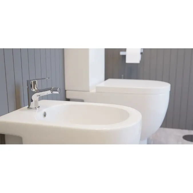 BIM objects - Free download! Sineu Single Lever Bidet Mixer | BIMobject