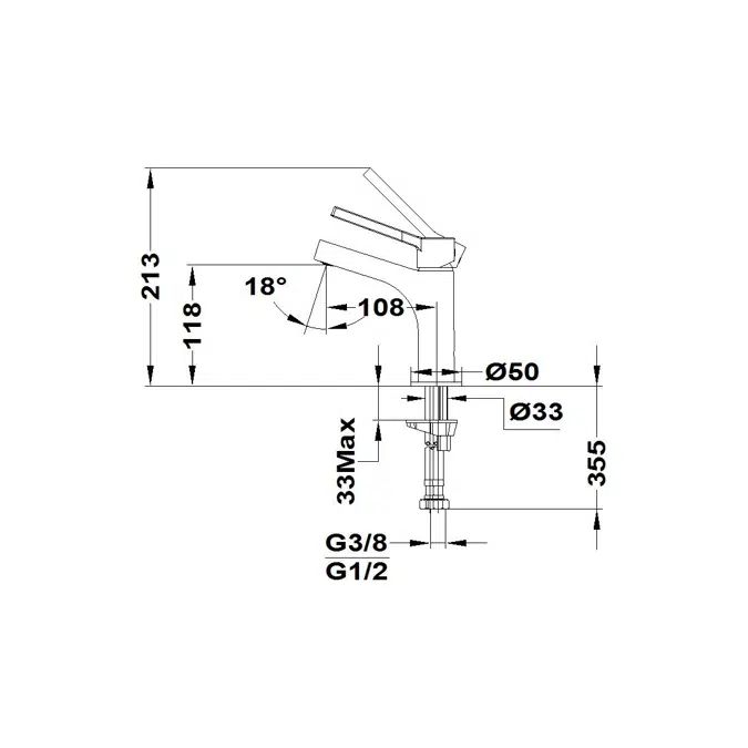 Dessin L Washbasin Mixer