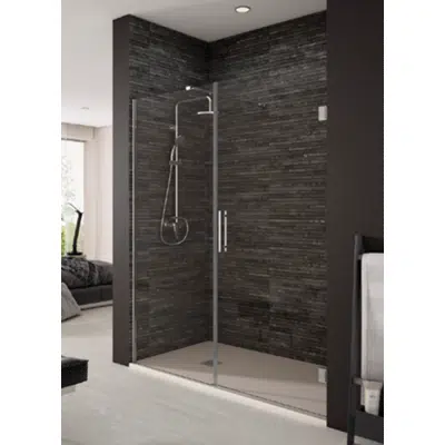 Image for ITACA shower enclosure 1 folding door + 1 fixed panel of 6mm