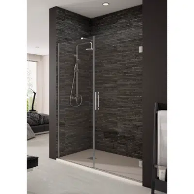 ITACA shower enclosure 1 folding door + 1 fixed panel of 6mm图像