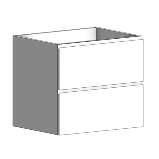 SOLLER 2 drawer bath cabinet with siphon cutout