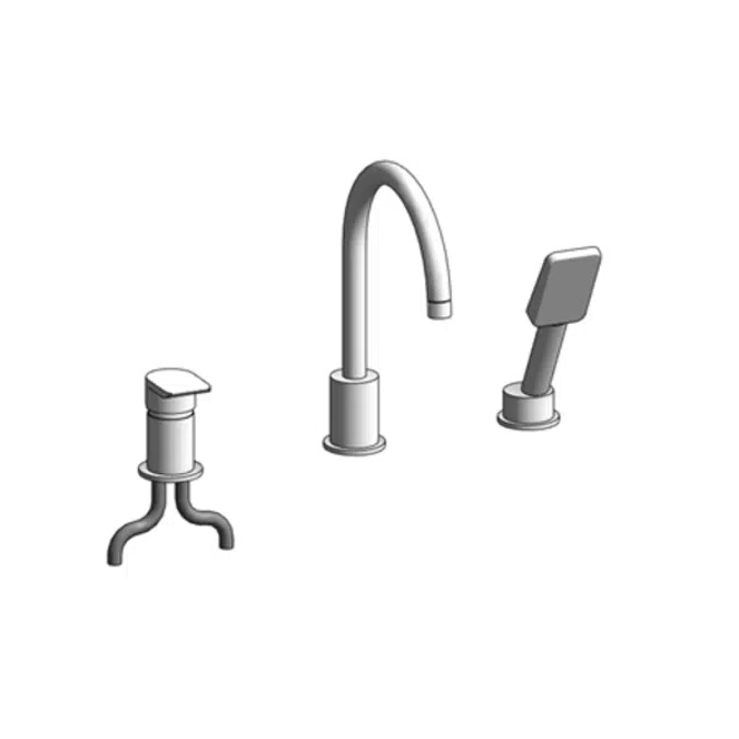 FORMENTERA three hole washbasin mixer