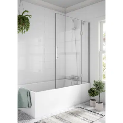 Image for ITACA bathtub enclosure 1 folding door + 1 fixed panel of 6mm