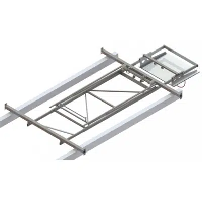 Roof Mounted Matchplay Basketball Goal 7,6-8,1m, Timber backboard 1200x900 mm Backward hoisted图像