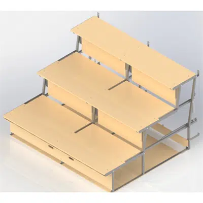 รูปภาพสำหรับ Foldable  Bleachers UNISPORT, 3-rows