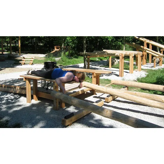 Wooden Outdoor Gym Rowing