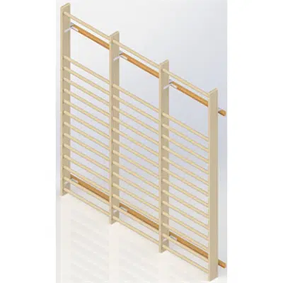 изображение для Wall Bars UNISPORT High 2475 mm 3 Modules 