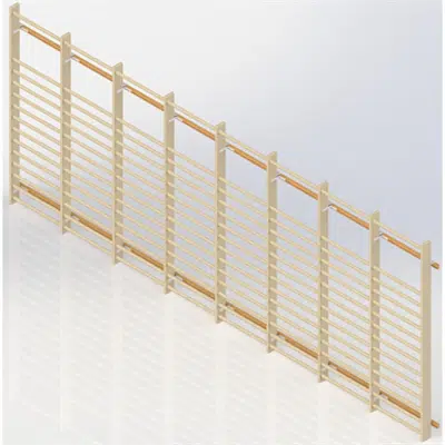 Image for Wall Bars UNISPORT High 2475 mm 8 Modules