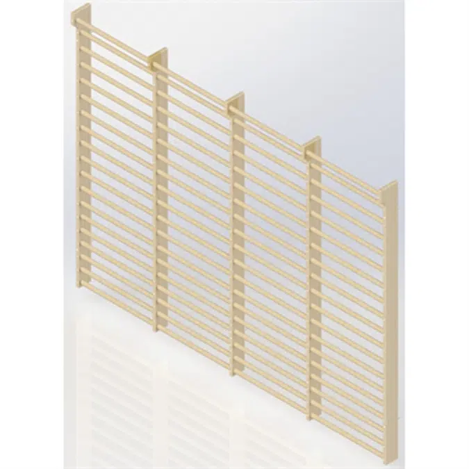 Wall Bars 19-bars DK 2510 mm 4 Modules