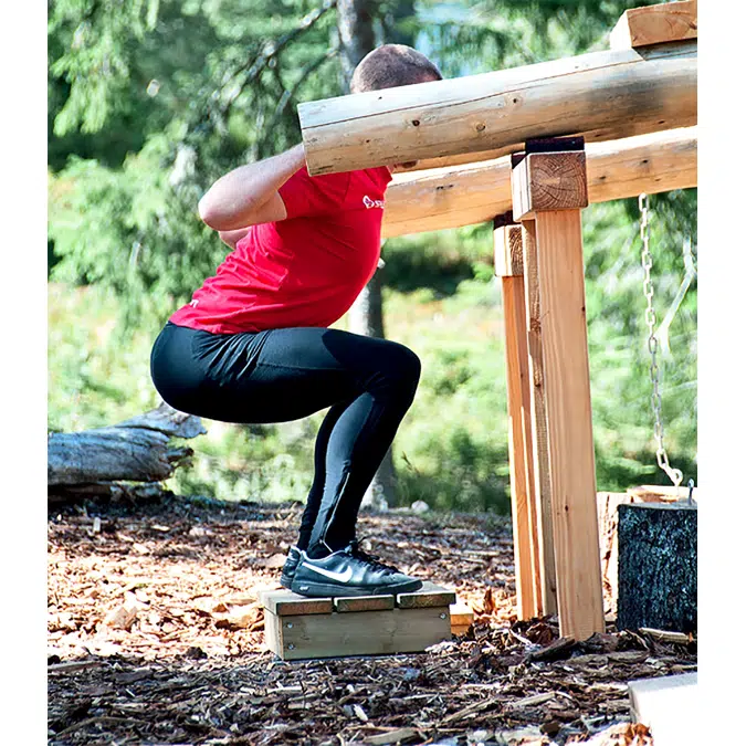 Wooden Outdoor Gym Squats 