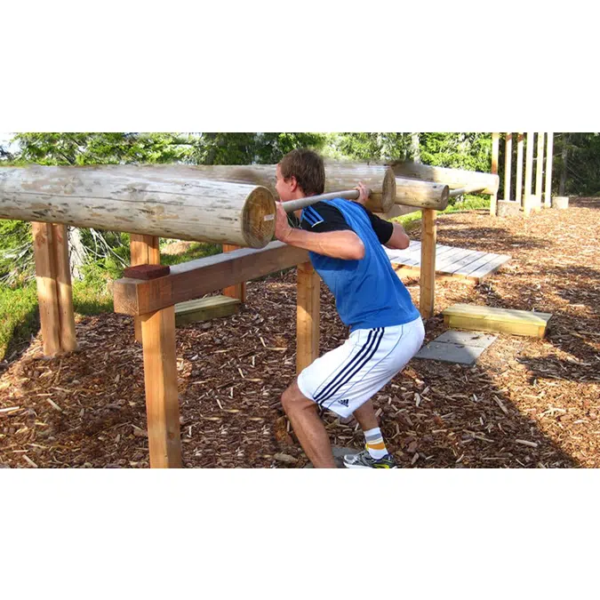 Wooden Outdoor Gym Squats 