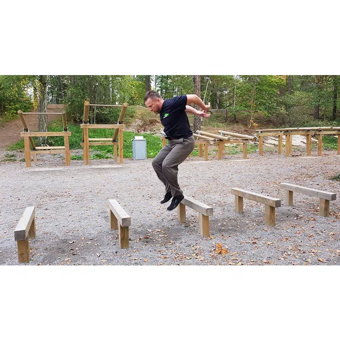 Wooden Outdoor Gym Hurdles