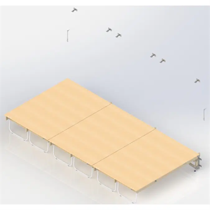 Wall Bar Stage  UNISPORT,  3  modules