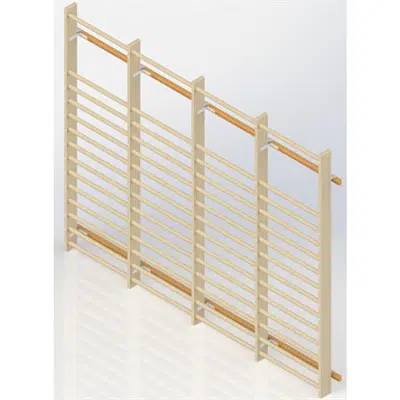 Wall Bars UNISPORT High 2475 mm 4 Modules图像