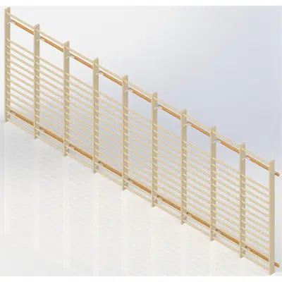 Image for Wall Bars UNISPORT High 2475 mm 9 Modules