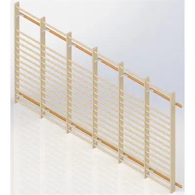 Image for Wall Bars UNISPORT High 2475 mm 6 Modules