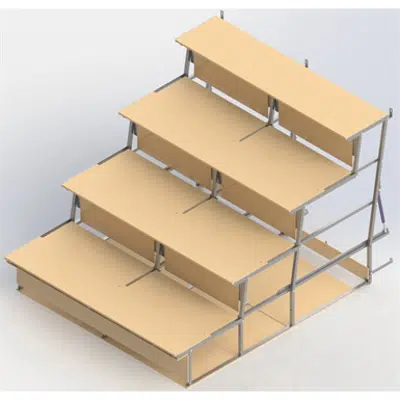 Зображення для Foldable  Bleachers UNISPORT, 4-rows