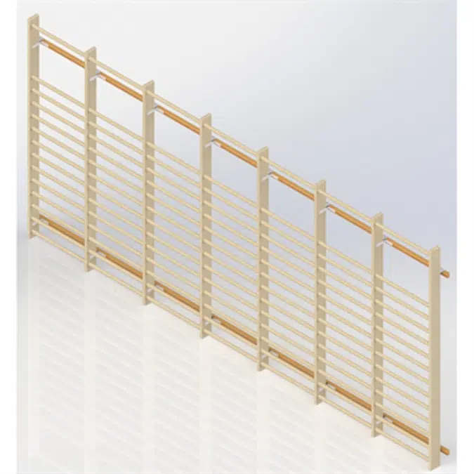 Wall Bars UNISPORT High 2475 mm 7 Modules