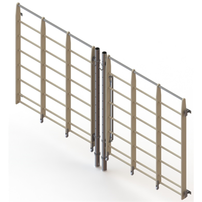 Image for Swiveling bars   + steel bar + wood beam 
