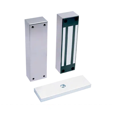 Image for Stainless steel Electromagnetic Locking - HQMAG 5000F Grade 6+ (7500N) a true and massive stainless steel IP67 weatherproof for gates or heavy doors, whether motorised or not - Front mounting
