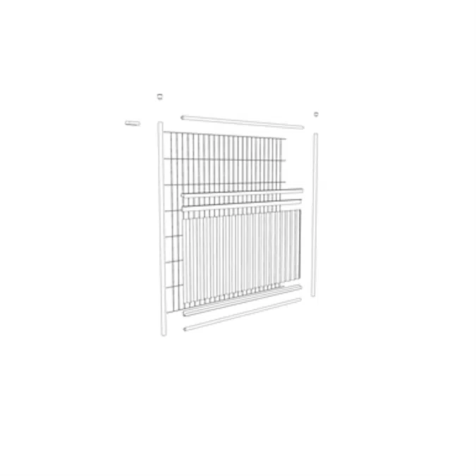 CISABAC Clôture Mobile Grillagée Bardée CMGB 220 