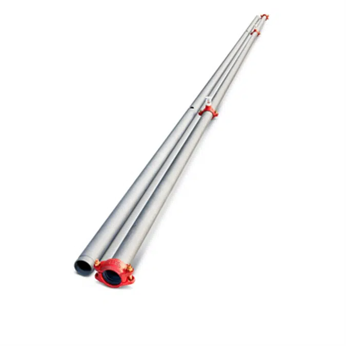 Rillade rör, förborrade 42,4