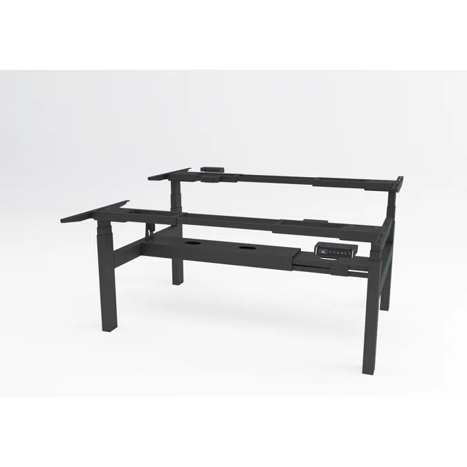 Flow duo height adjustable bench desk frame
