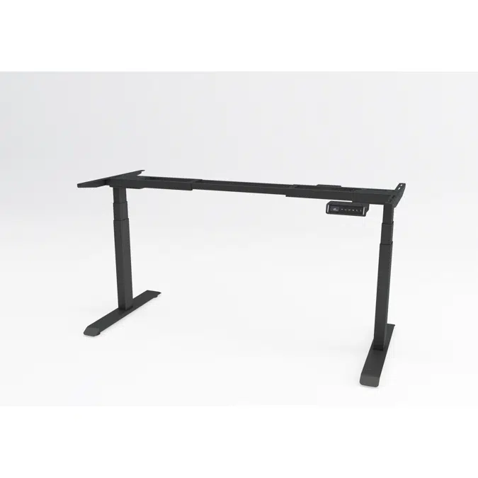 Flow height adjustable desk frame