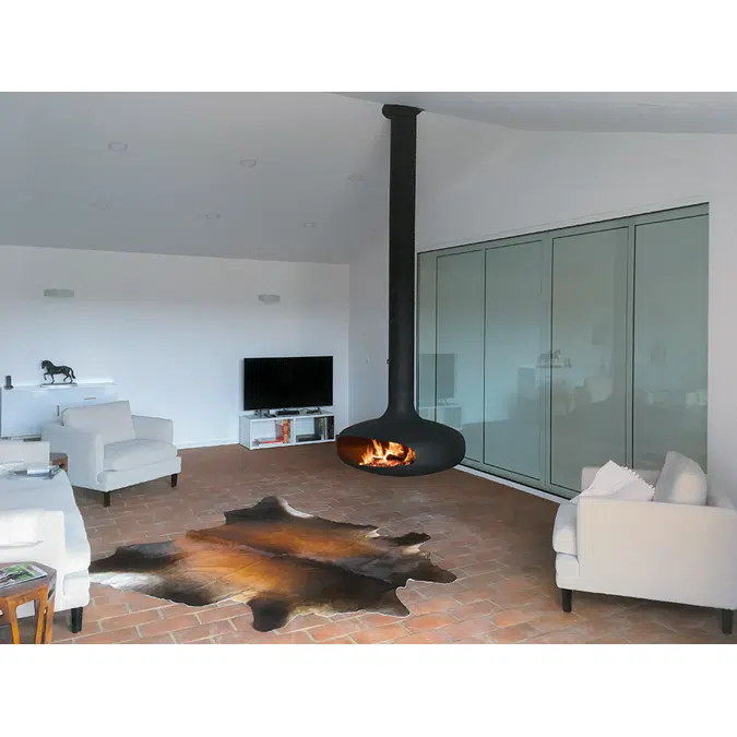 Domofocus - Indoor Suspended Rotating Fireplace