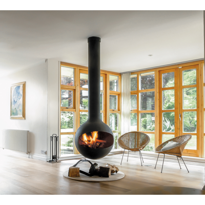 kuva kohteelle Bathyscafocus - Indoor Suspended Rotating Fireplace