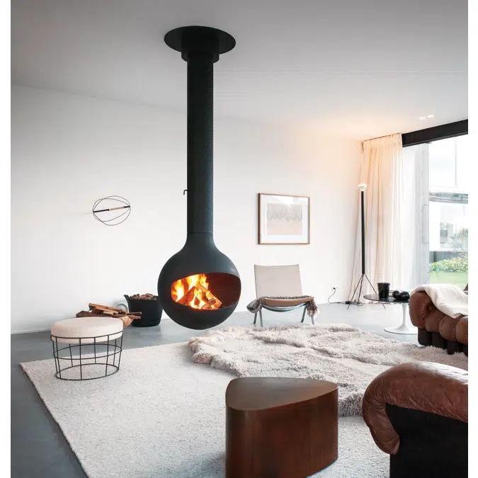 Bathyscafocus - Indoor Suspended Rotating Fireplace