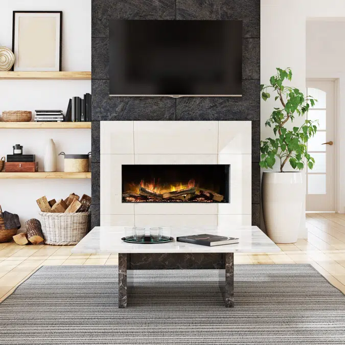 E-FX 1000: Single-Sided Electric Fireplace