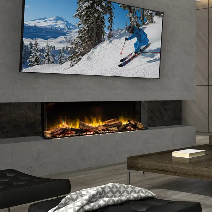 E-FX 1300: 3-Sided Electric Fireplace