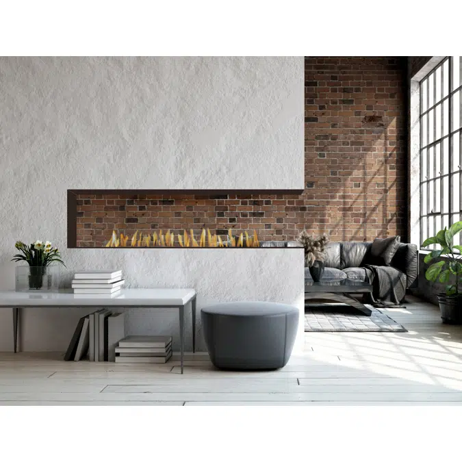 H Series: Peninsula Gas Fireplace