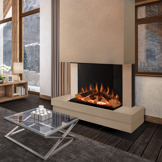 Tyrell 3-Sided Electric Fireplace