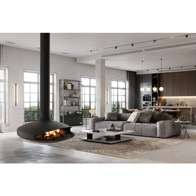 Gyrofocus Gas - Indoor Suspended Fireplace