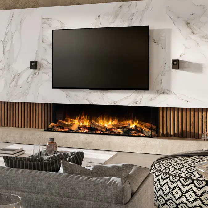 E-FX 1500: 3-Sided Electric Fireplace