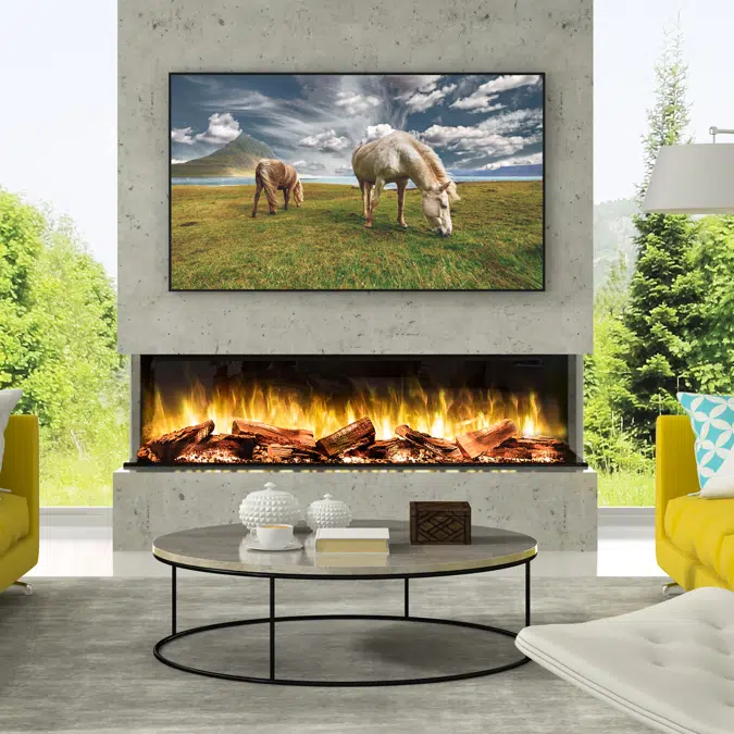 E-FX 1800: 3-Sided Electric Fireplace