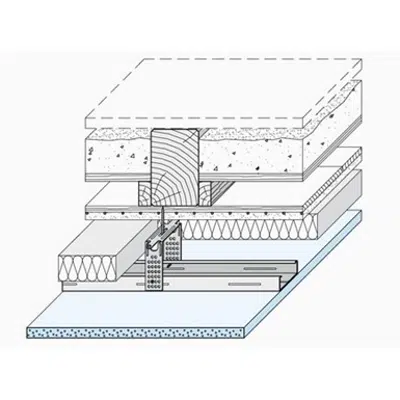 billede til D152A.de Knauf Wood Beamed Ceiling System for old construction - Metal grid / Feather-Rails / Hat-shaped Channel