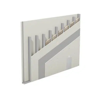 Image for W135.de - Knauf Metal Stud Partition EI60-M-Single metal stud partition two layer cladding with sheet metal insert