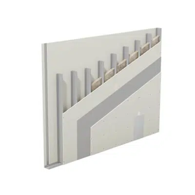 afbeelding voor W135.de - Knauf Metal Stud Partition EI60-M-Single metal stud partition two layer cladding with sheet metal insert