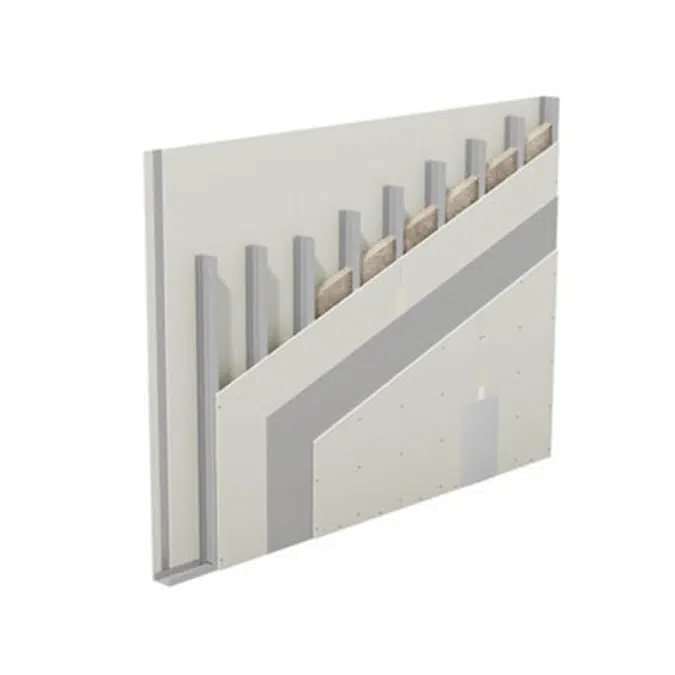 W135.de - Knauf Metal Stud Partition EI60-M-Single metal stud partition two layer cladding with sheet metal insert