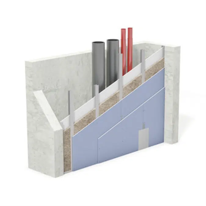 W635.de Knauf Installation Shaft Wall – Stud construction with UW double profiles