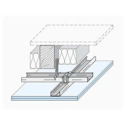 D152.de Knauf Wood Beamed Ceiling System - Metal grid CD 60x27 için görüntü